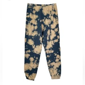 NWT LACAUSA Anthropologie Tie Dye Jogger Sweatpants Clay/ Navy Women’s S